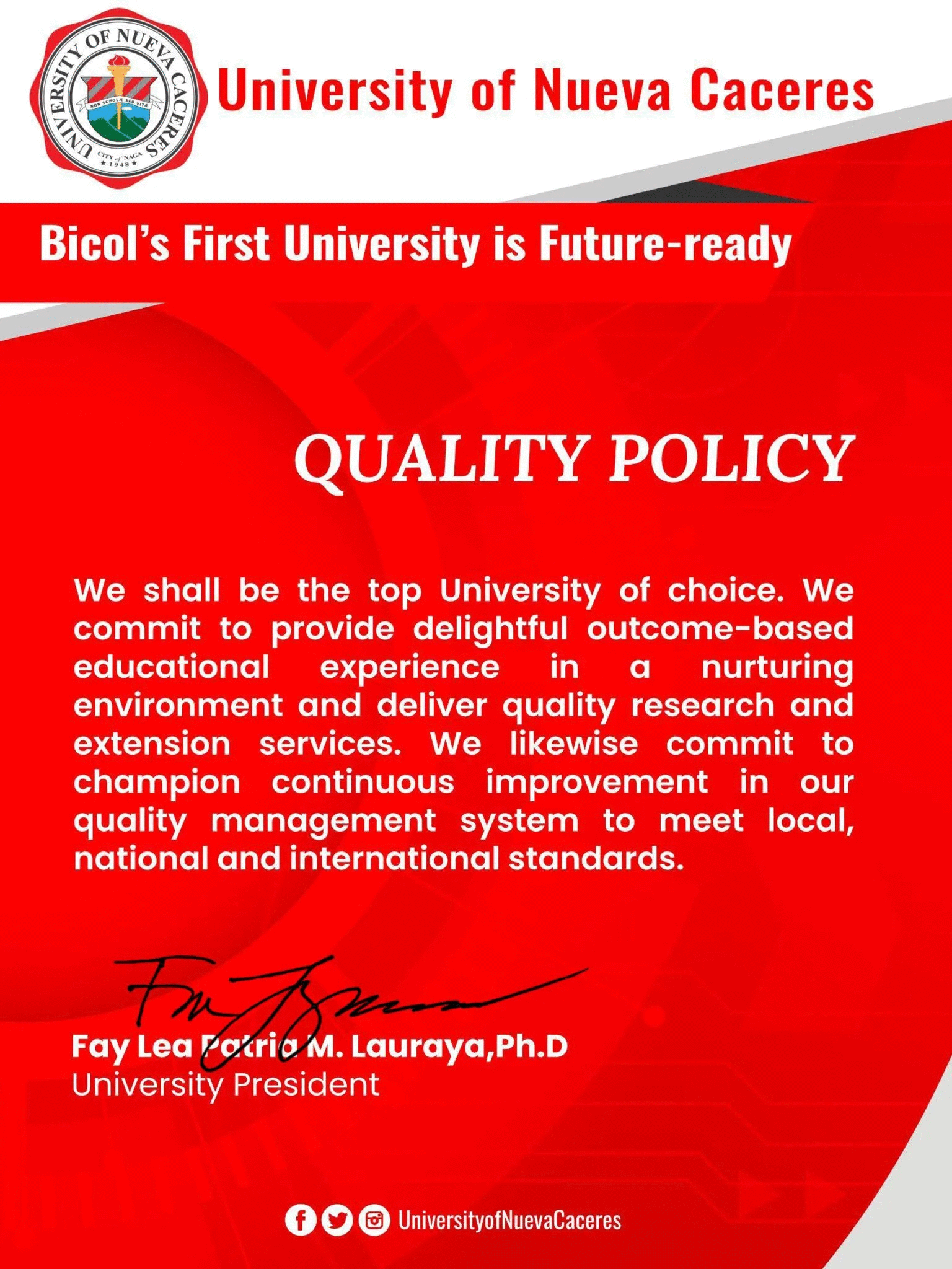 Signed Quality Policy